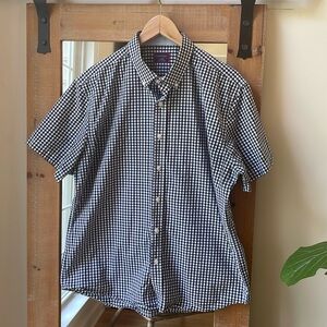 UNTUCKit Black Gingham Button Down Shirt Size L